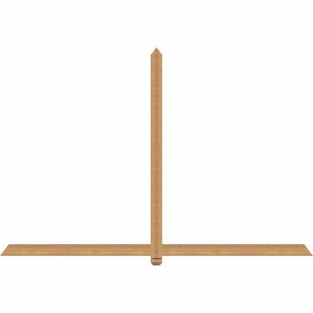 Ekena Millwork Eugene Smooth Timber Gable Bracket, Western Red Cedar, 96"W x 64"H x 1 1/2"D x 3 1/2"F, 16/12 Pitch GBW096X64X0204EUG00SWR